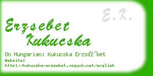 erzsebet kukucska business card